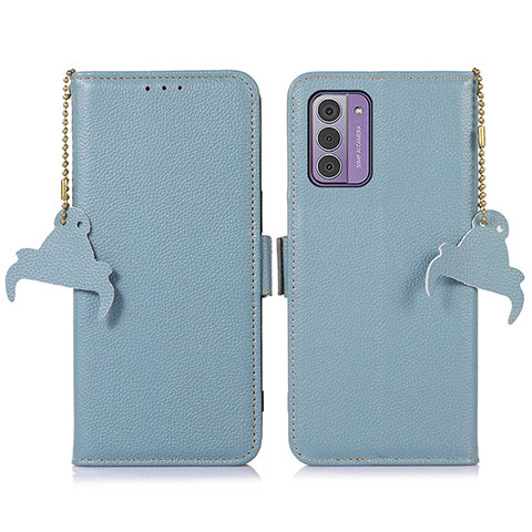 Coque Portefeuille Livre Cuir Etui Clapet A10D pour Nokia G42 5G Bleu Clair