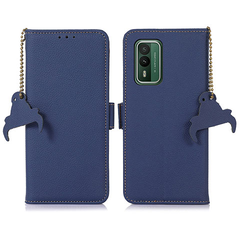 Coque Portefeuille Livre Cuir Etui Clapet A10D pour Nokia XR21 Bleu