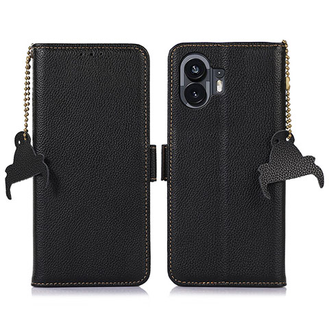 Coque Portefeuille Livre Cuir Etui Clapet A10D pour Nothing Phone 2 Noir