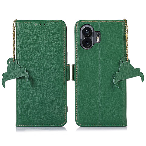 Coque Portefeuille Livre Cuir Etui Clapet A10D pour Nothing Phone 2 Vert