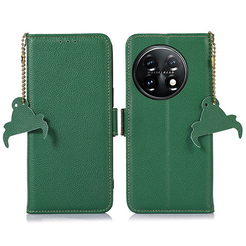 Coque Portefeuille Livre Cuir Etui Clapet A10D pour OnePlus 11 5G Vert