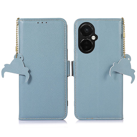 Coque Portefeuille Livre Cuir Etui Clapet A10D pour OnePlus Nord CE 3 5G Bleu Clair