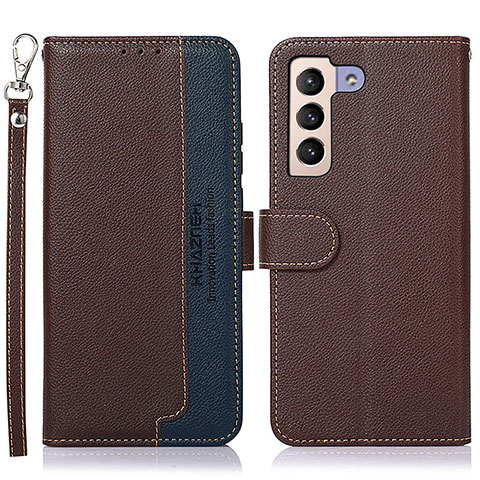 Coque Portefeuille Livre Cuir Etui Clapet A10D pour Samsung Galaxy S23 Plus 5G Marron