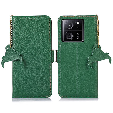 Coque Portefeuille Livre Cuir Etui Clapet A10D pour Xiaomi Mi 13T 5G Vert