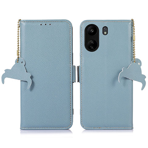 Coque Portefeuille Livre Cuir Etui Clapet A10D pour Xiaomi Poco C65 Bleu Clair