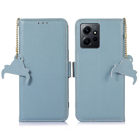 Coque Portefeuille Livre Cuir Etui Clapet A10D pour Xiaomi Redmi Note 12 4G Bleu Clair