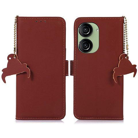 Coque Portefeuille Livre Cuir Etui Clapet A11D pour Asus ZenFone 10 Marron