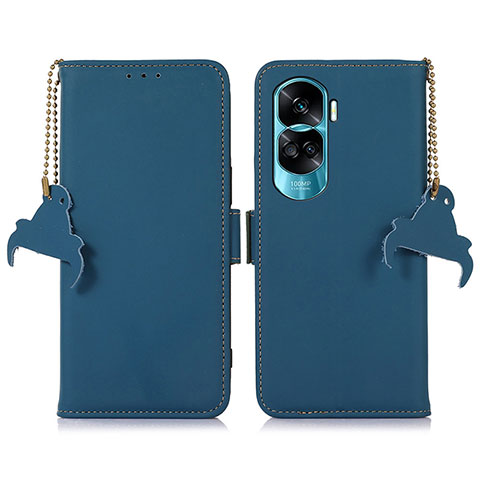 Coque Portefeuille Livre Cuir Etui Clapet A11D pour Huawei Honor 90 Lite 5G Bleu