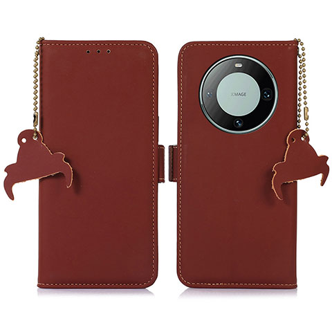 Coque Portefeuille Livre Cuir Etui Clapet A11D pour Huawei Mate 60 Marron