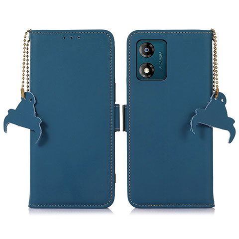 Coque Portefeuille Livre Cuir Etui Clapet A11D pour Motorola Moto E13 Bleu