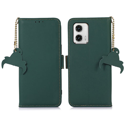 Coque Portefeuille Livre Cuir Etui Clapet A11D pour Motorola Moto G73 5G Vert