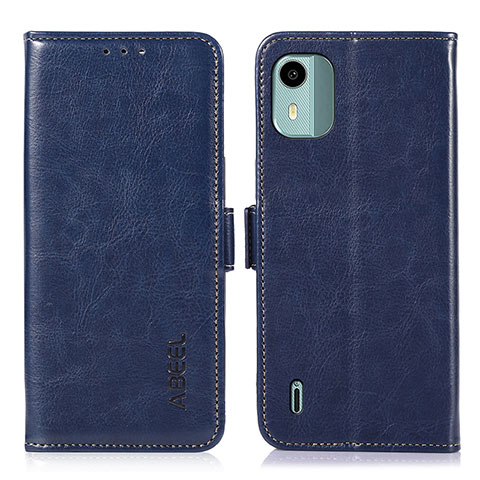 Coque Portefeuille Livre Cuir Etui Clapet A11D pour Nokia C12 Bleu