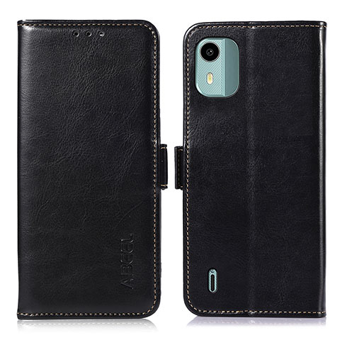 Coque Portefeuille Livre Cuir Etui Clapet A11D pour Nokia C12 Noir