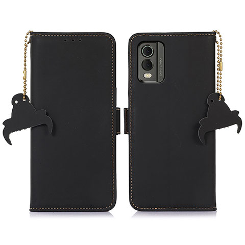 Coque Portefeuille Livre Cuir Etui Clapet A11D pour Nokia C210 Noir