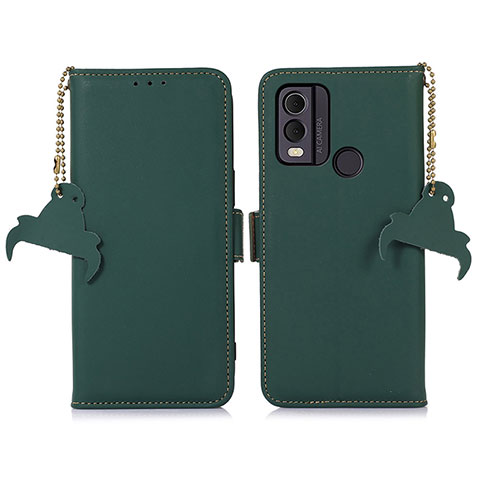 Coque Portefeuille Livre Cuir Etui Clapet A11D pour Nokia C22 Vert