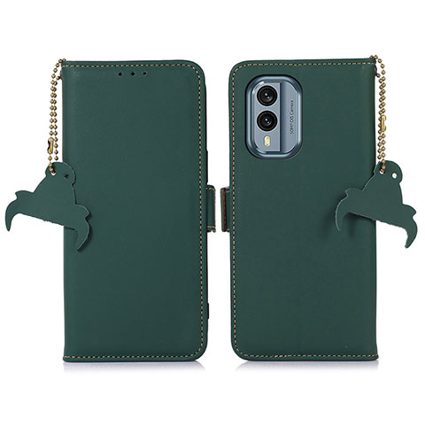 Coque Portefeuille Livre Cuir Etui Clapet A11D pour Nokia X30 5G Vert