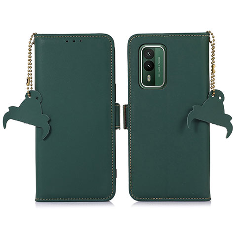 Coque Portefeuille Livre Cuir Etui Clapet A11D pour Nokia XR21 Vert