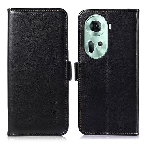 Coque Portefeuille Livre Cuir Etui Clapet A11D pour Oppo Reno11 5G Noir