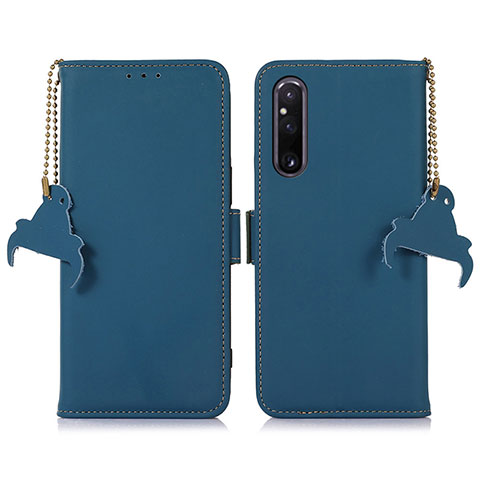 Coque Portefeuille Livre Cuir Etui Clapet A11D pour Sony Xperia 1 V Bleu