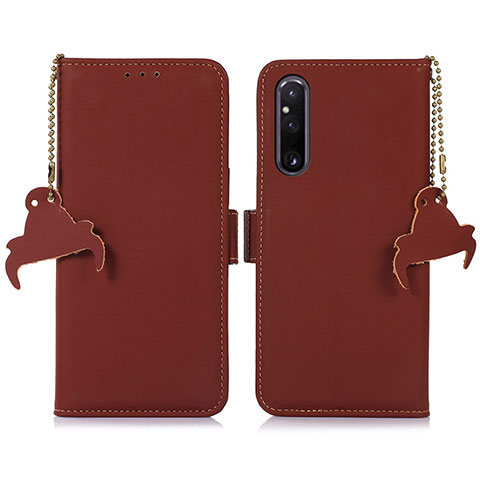 Coque Portefeuille Livre Cuir Etui Clapet A11D pour Sony Xperia 1 V Marron