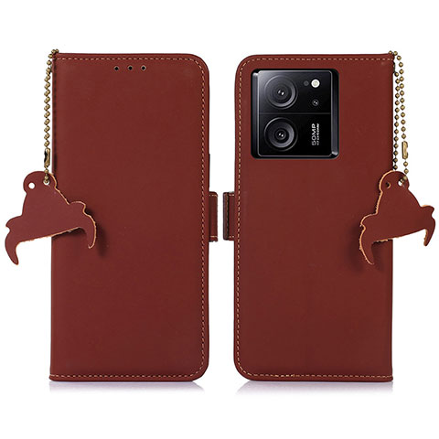 Coque Portefeuille Livre Cuir Etui Clapet A11D pour Xiaomi Mi 13T 5G Marron