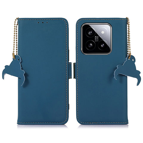 Coque Portefeuille Livre Cuir Etui Clapet A11D pour Xiaomi Mi 14 5G Bleu