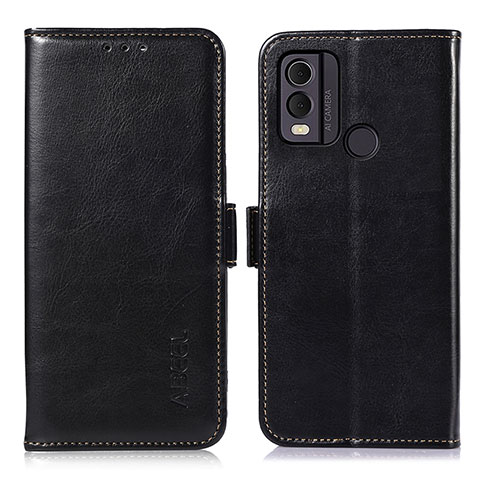 Coque Portefeuille Livre Cuir Etui Clapet A12D pour Nokia C22 Noir