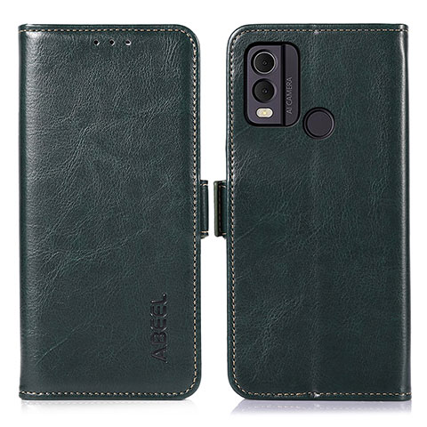 Coque Portefeuille Livre Cuir Etui Clapet A12D pour Nokia C22 Vert