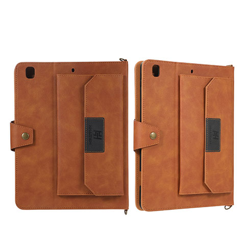 Coque Portefeuille Livre Cuir Etui Clapet AD1 pour Apple iPad 10.2 (2019) Marron