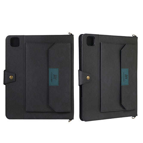 Coque Portefeuille Livre Cuir Etui Clapet AD1 pour Apple iPad Pro 11 (2020) Noir