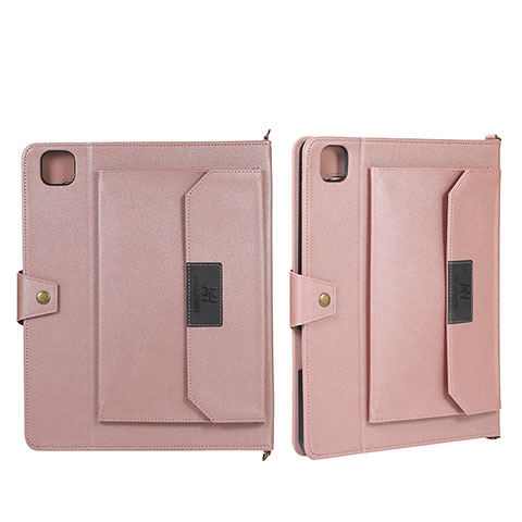 Coque Portefeuille Livre Cuir Etui Clapet AD1 pour Apple iPad Pro 11 (2020) Or Rose