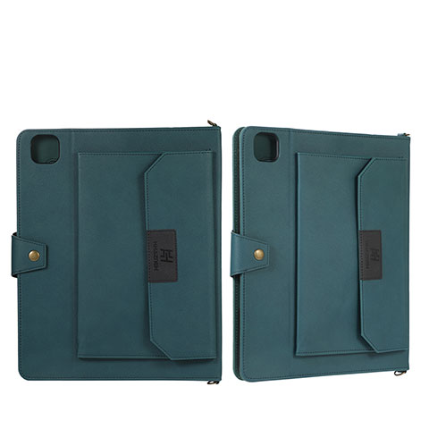 Coque Portefeuille Livre Cuir Etui Clapet AD1 pour Apple iPad Pro 11 (2020) Vert