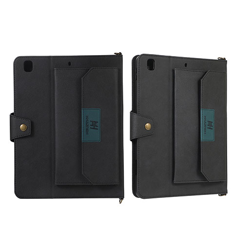 Coque Portefeuille Livre Cuir Etui Clapet AD2 pour Apple iPad Air 2 Noir