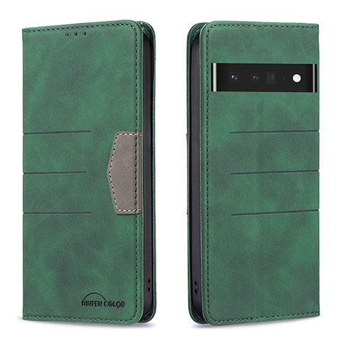 Coque Portefeuille Livre Cuir Etui Clapet B01F pour Google Pixel 7 Pro 5G Vert