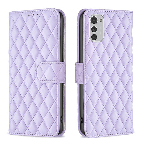 Coque Portefeuille Livre Cuir Etui Clapet B01F pour Motorola Moto E32 Violet