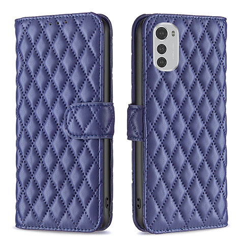 Coque Portefeuille Livre Cuir Etui Clapet B01F pour Motorola Moto E32s Bleu