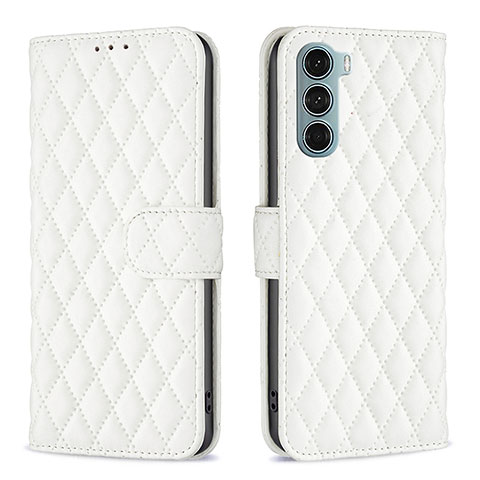 Coque Portefeuille Livre Cuir Etui Clapet B01F pour Motorola Moto Edge S30 5G Blanc