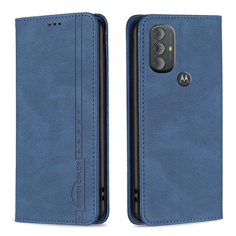 Coque Portefeuille Livre Cuir Etui Clapet B01F pour Motorola Moto G Power (2022) Bleu