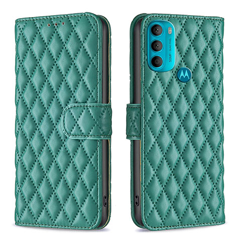 Coque Portefeuille Livre Cuir Etui Clapet B01F pour Motorola Moto G71 5G Vert