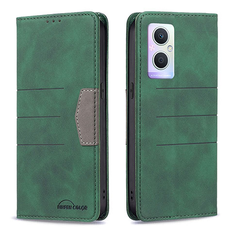 Coque Portefeuille Livre Cuir Etui Clapet B01F pour OnePlus Nord N20 5G Vert