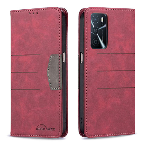 Coque Portefeuille Livre Cuir Etui Clapet B01F pour Oppo A16s Rouge