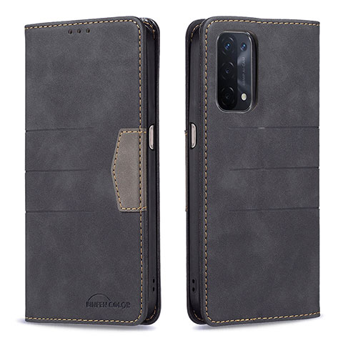 Coque Portefeuille Livre Cuir Etui Clapet B01F pour Oppo A54 5G Noir