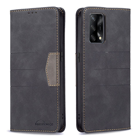 Coque Portefeuille Livre Cuir Etui Clapet B01F pour Oppo A74 4G Noir