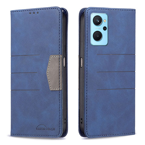 Coque Portefeuille Livre Cuir Etui Clapet B01F pour Oppo A96 4G Bleu