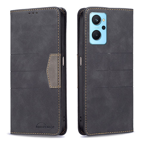 Coque Portefeuille Livre Cuir Etui Clapet B01F pour Oppo A96 4G Noir