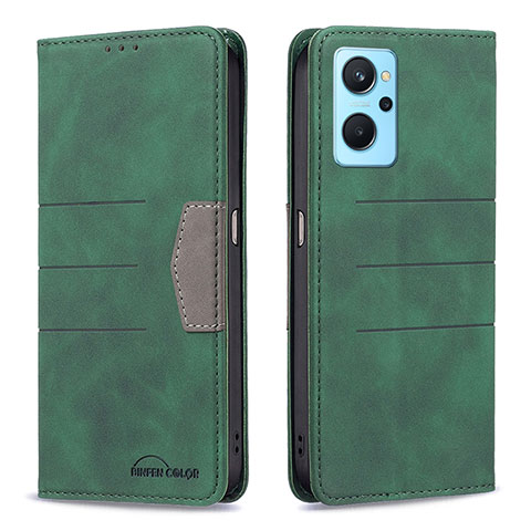 Coque Portefeuille Livre Cuir Etui Clapet B01F pour Oppo A96 4G Vert