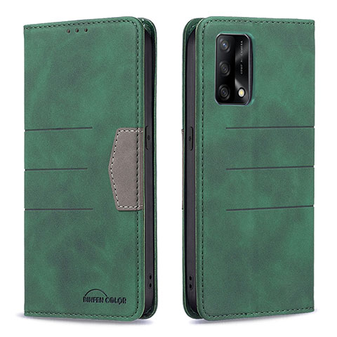 Coque Portefeuille Livre Cuir Etui Clapet B01F pour Oppo F19s Vert