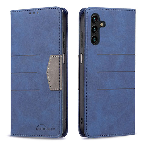 Coque Portefeuille Livre Cuir Etui Clapet B01F pour Samsung Galaxy A04s Bleu