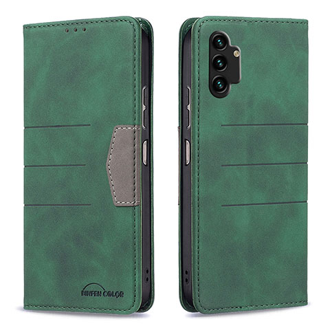 Coque Portefeuille Livre Cuir Etui Clapet B01F pour Samsung Galaxy A13 4G Vert