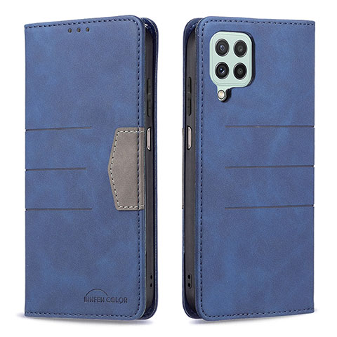 Coque Portefeuille Livre Cuir Etui Clapet B01F pour Samsung Galaxy A22 4G Bleu